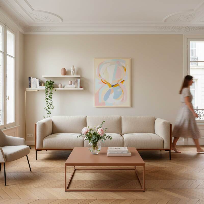 Table basse en métal carrée 90x90 cm (6/8)