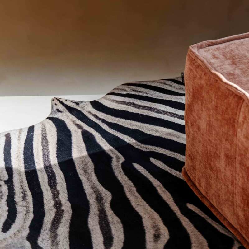 Tapis imitation peau de zèbre 155x190 cm (2/5)