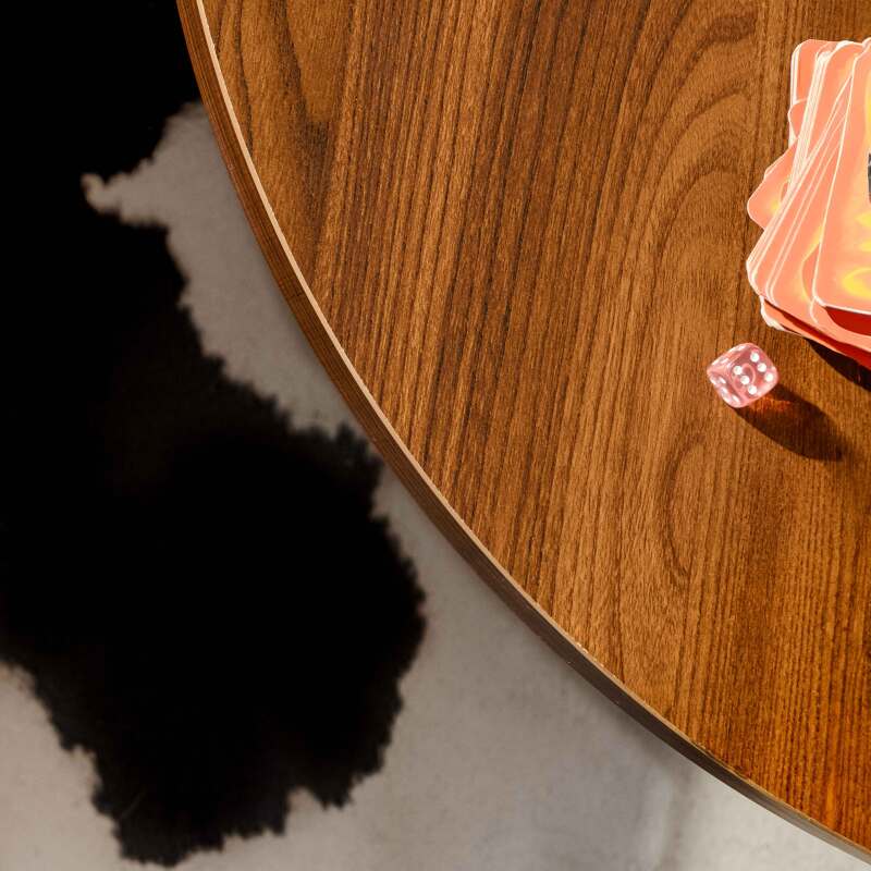 Table basse effet bois ovale 120x70x35 cm    (3/7)