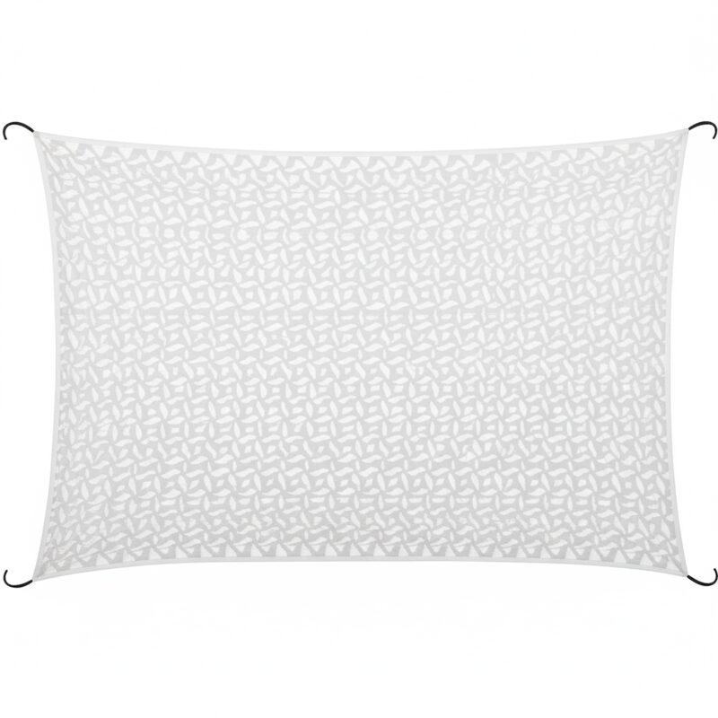 Voile d'ombrage rectangulaire ajourée réversible 4x3 m