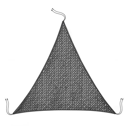 Voile d'ombrage ajourée triangulaire 3,6 x 3,6 x 3,6 m