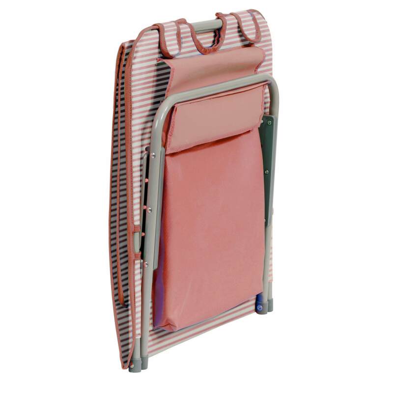 Matelas de plage pliant rayé inclinable 5 positions (2/6)