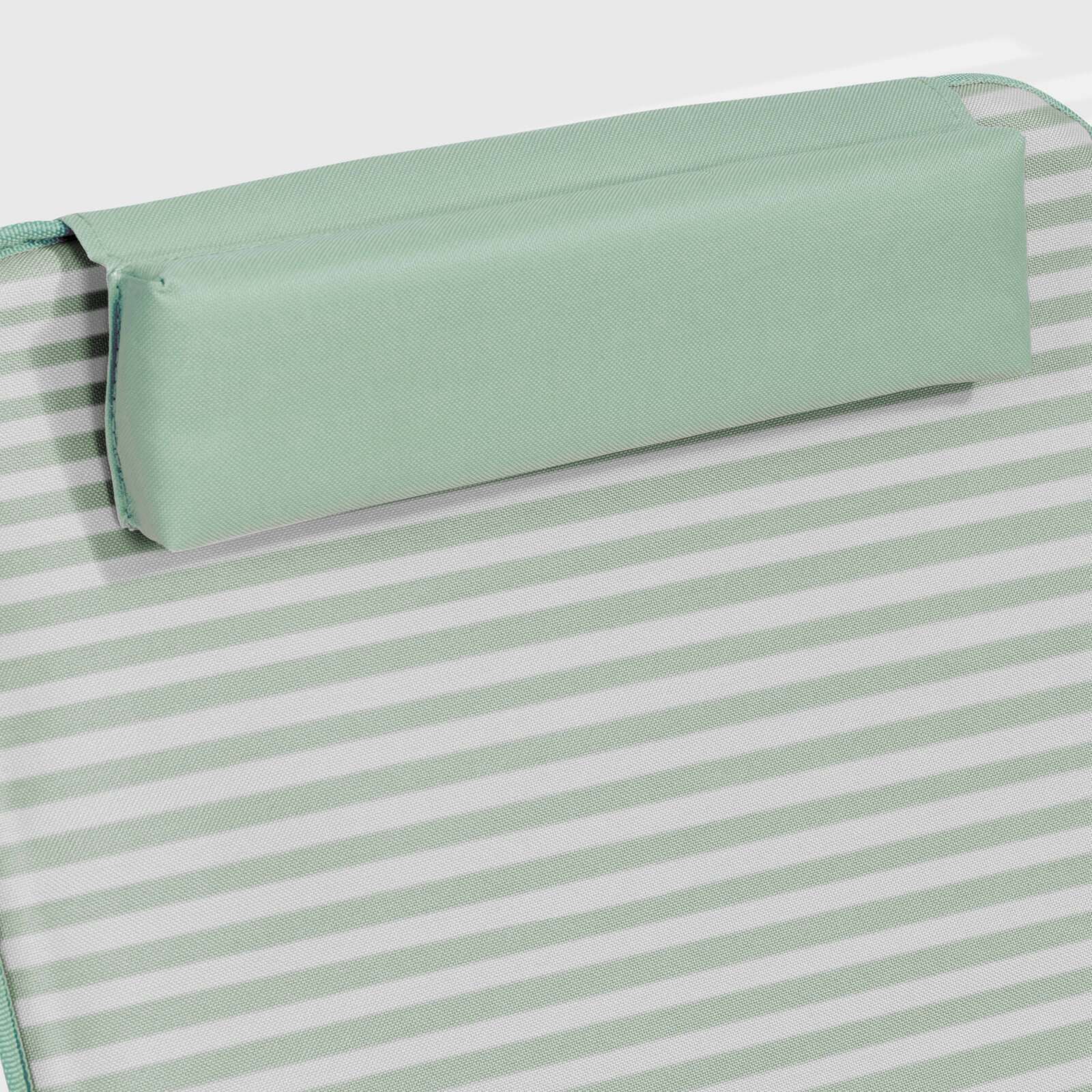 Matelas de plage pliant rayé inclinable 5 positions