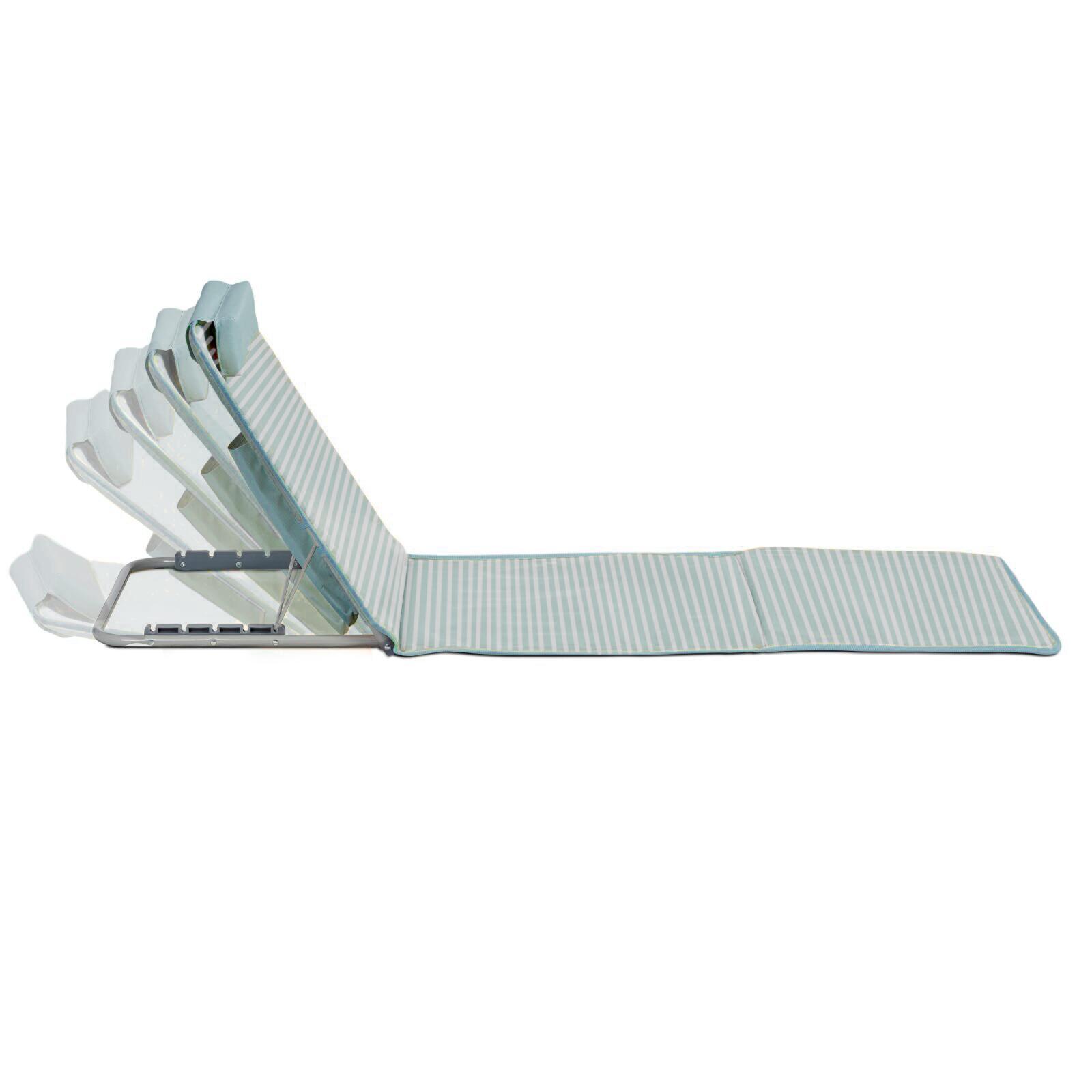 Matelas de plage pliant rayé inclinable 5 positions