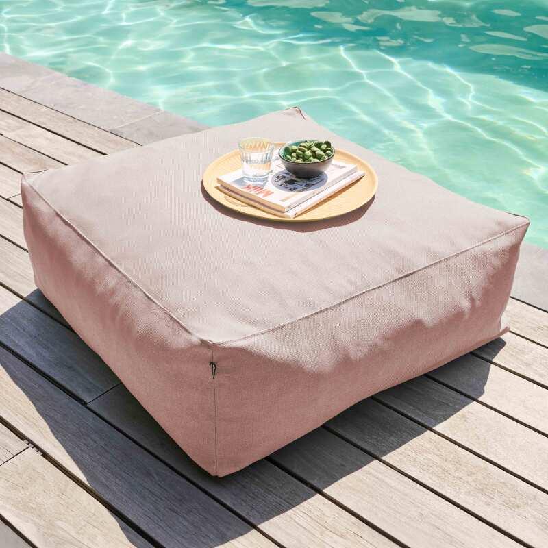 Pouf pour salon de jardin modulable