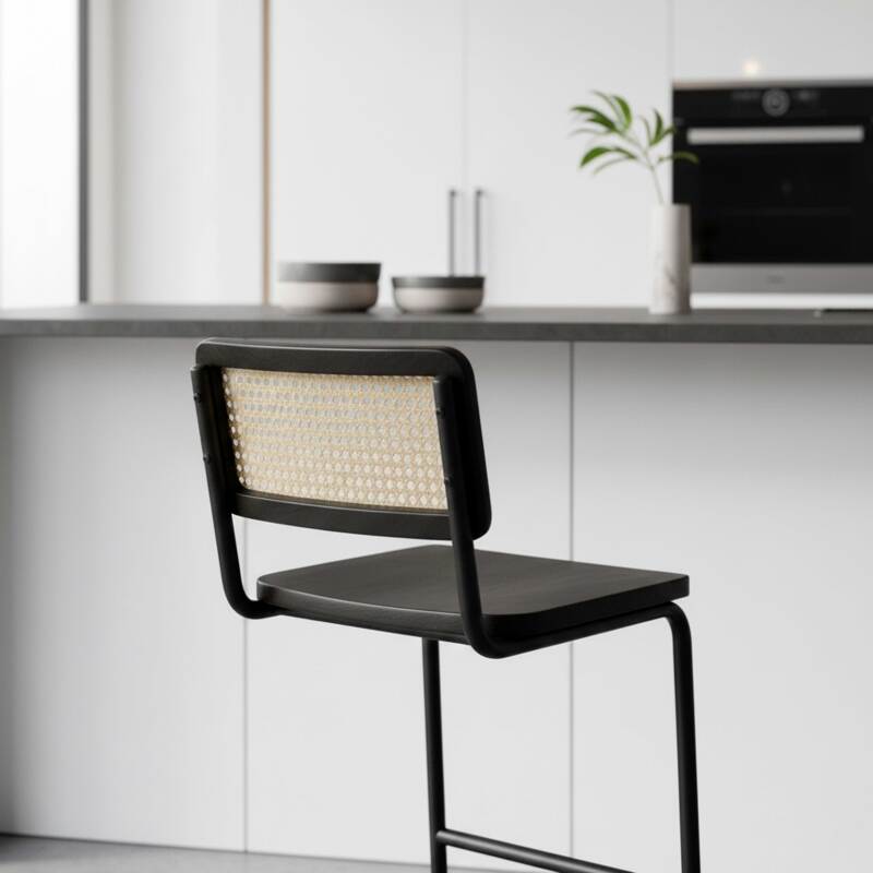 Chaises hautes en bois et métal - Lot de 2  (3/8)