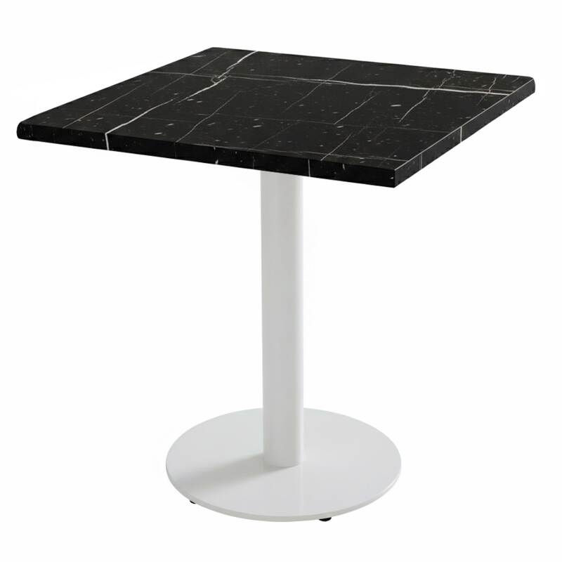 Plateau de table carré stratifié moulé en bois 70 x 70 cm (4/5)