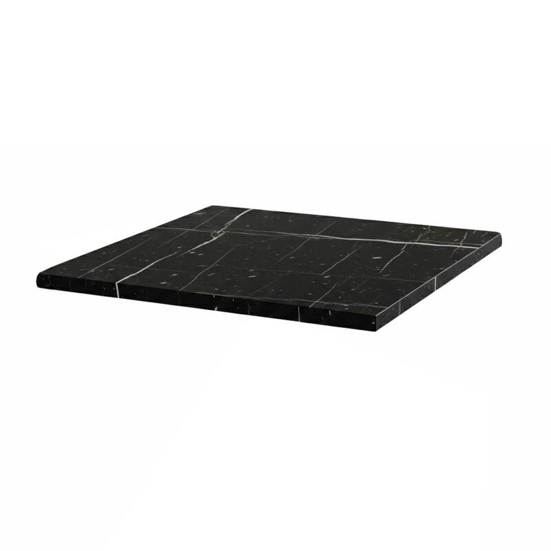 Plateau de table carré stratifié moulé en bois 70 x 70 cm