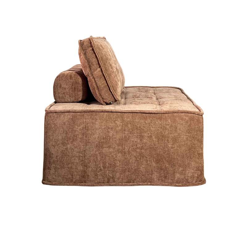 Canapé modulable 3 places en tissu avec coussins  (6/7)