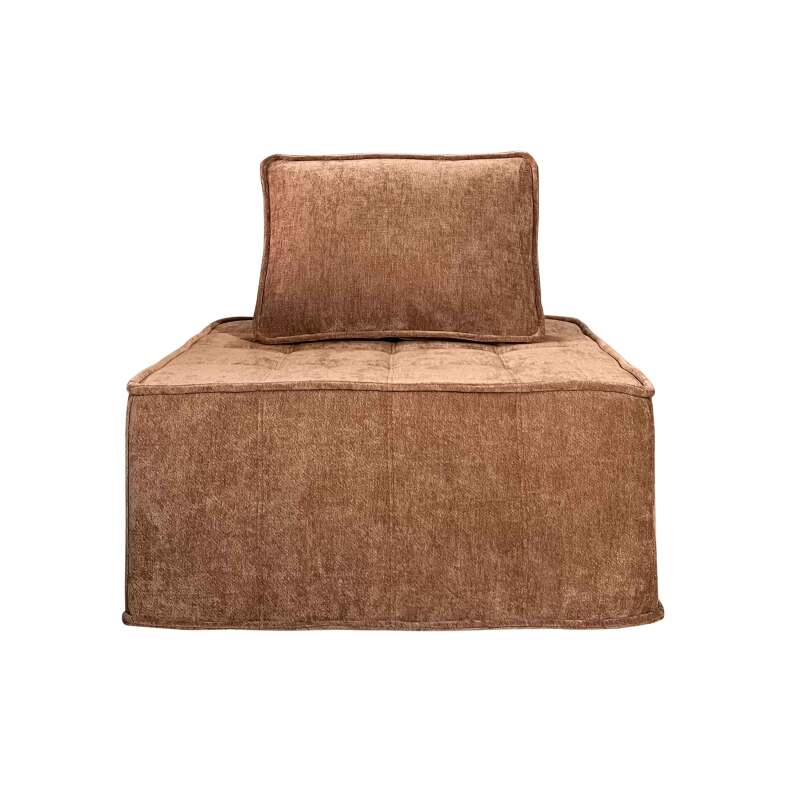 Canapé modulable 3 places en tissu avec coussins  (5/7)