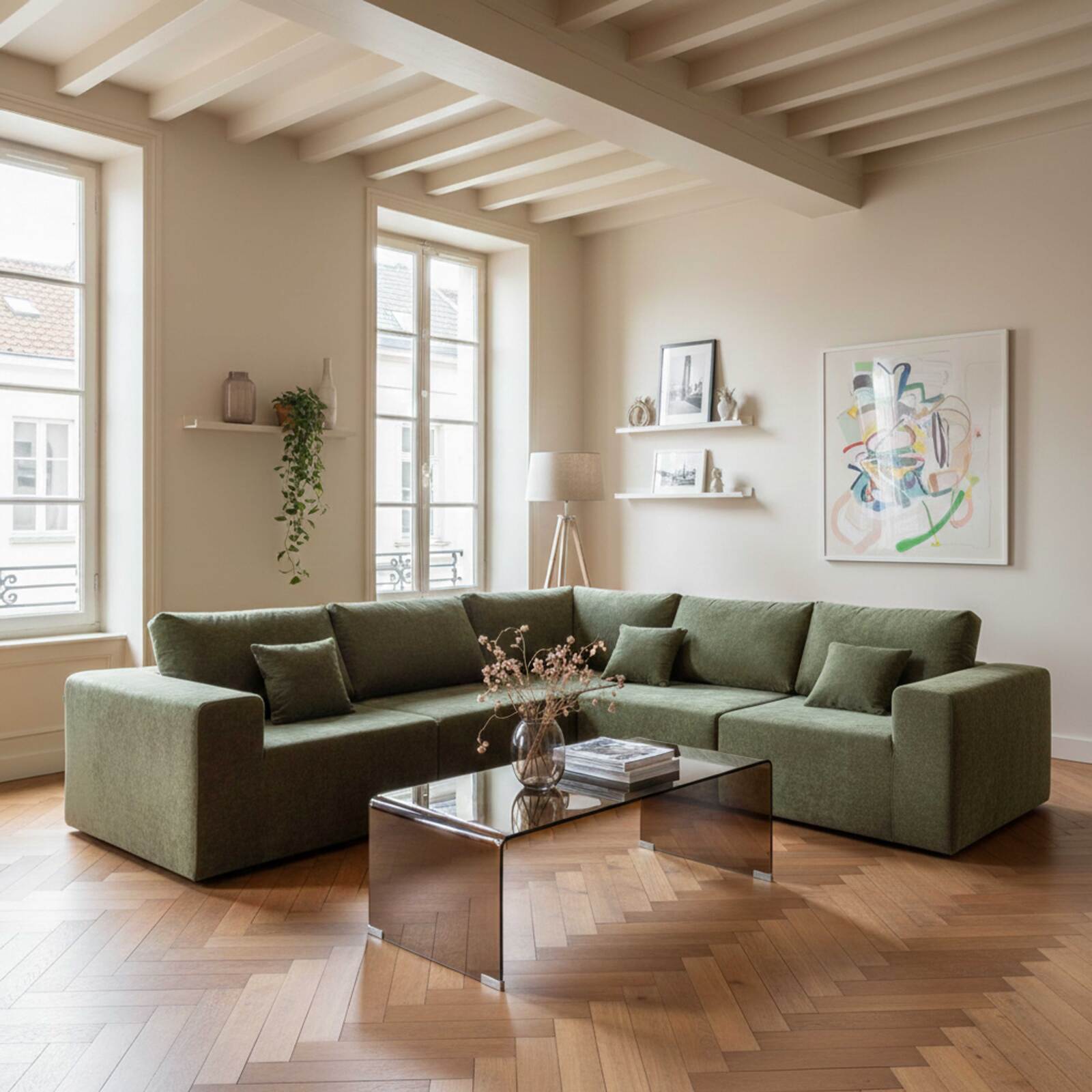 Table basse en verre trempé rectangulaire 110x50 cm 