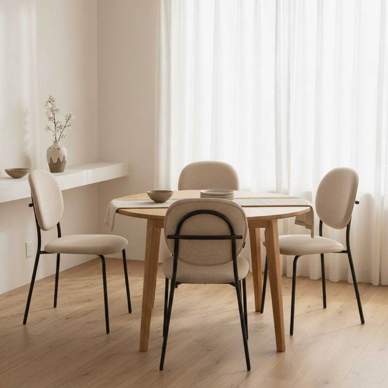 Chaises en tissu et métal - Lot de 2