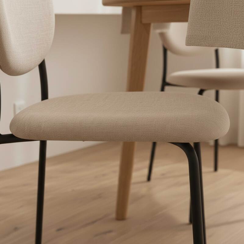 Chaises en tissu et métal - Lot de 2 (3/8)