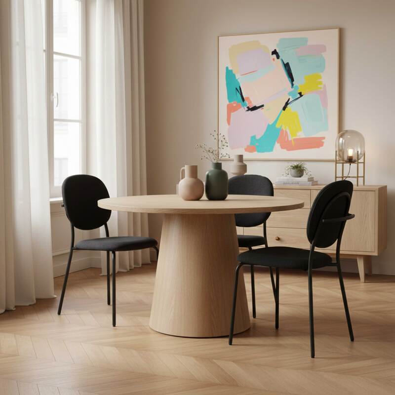 Chaises en tissu et métal - Lot de 2