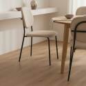 Chaises en tissu et métal - Lot de 2