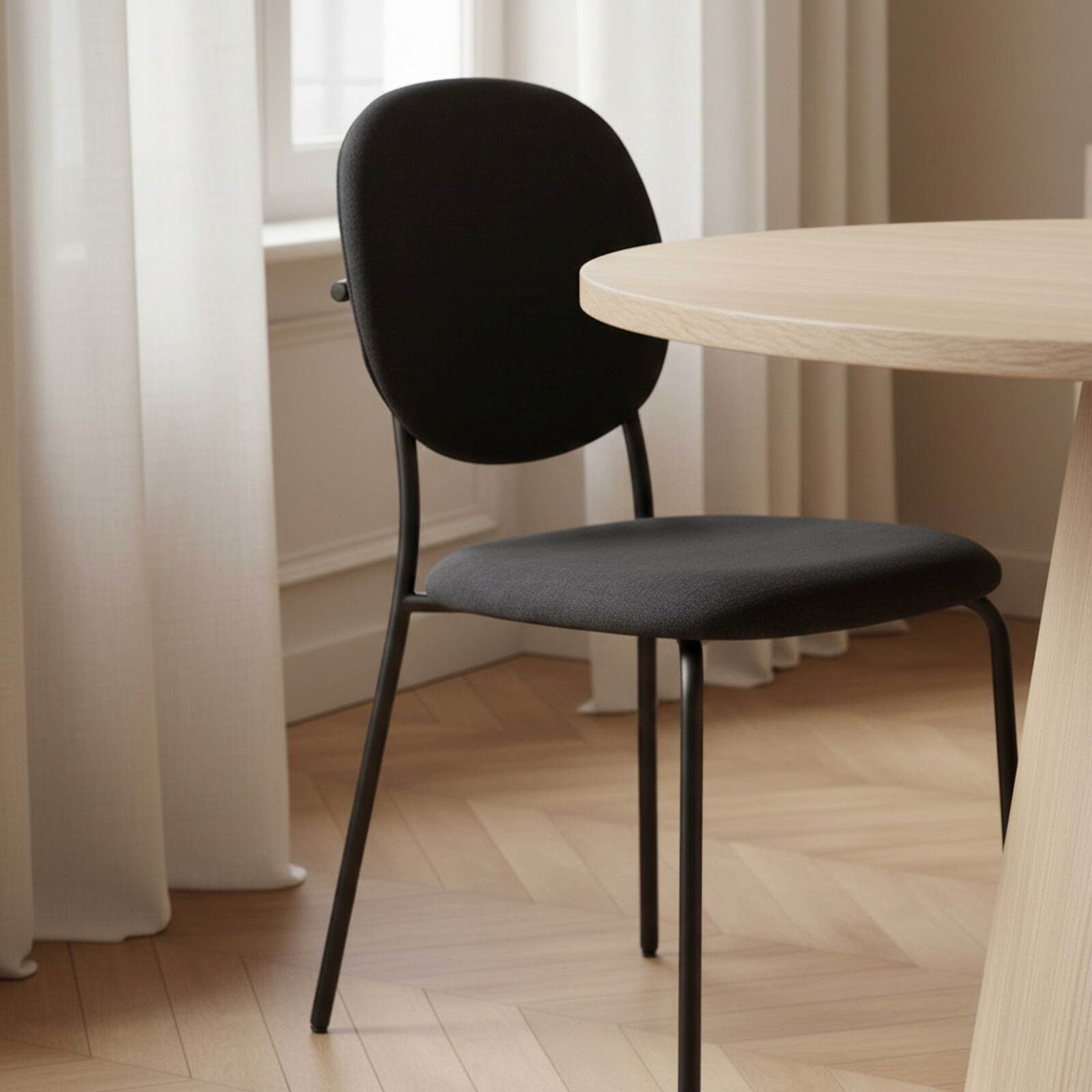 Chaises en tissu et métal - Lot de 2