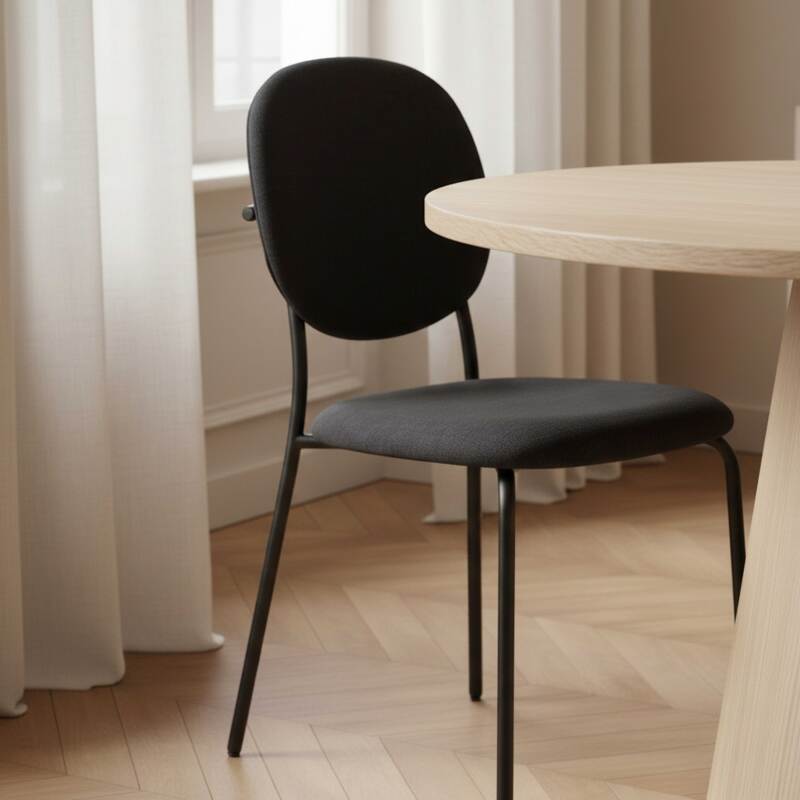 Chaises en tissu et métal - Lot de 2 (2/8)