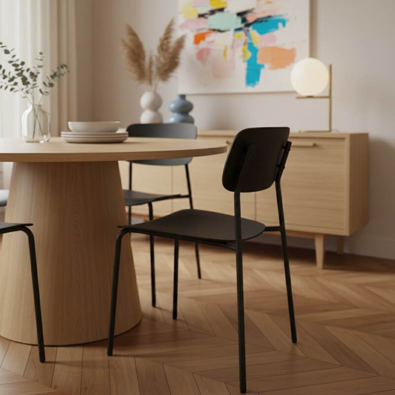Chaises en plastique et métal - Lot de 2 (5/8)