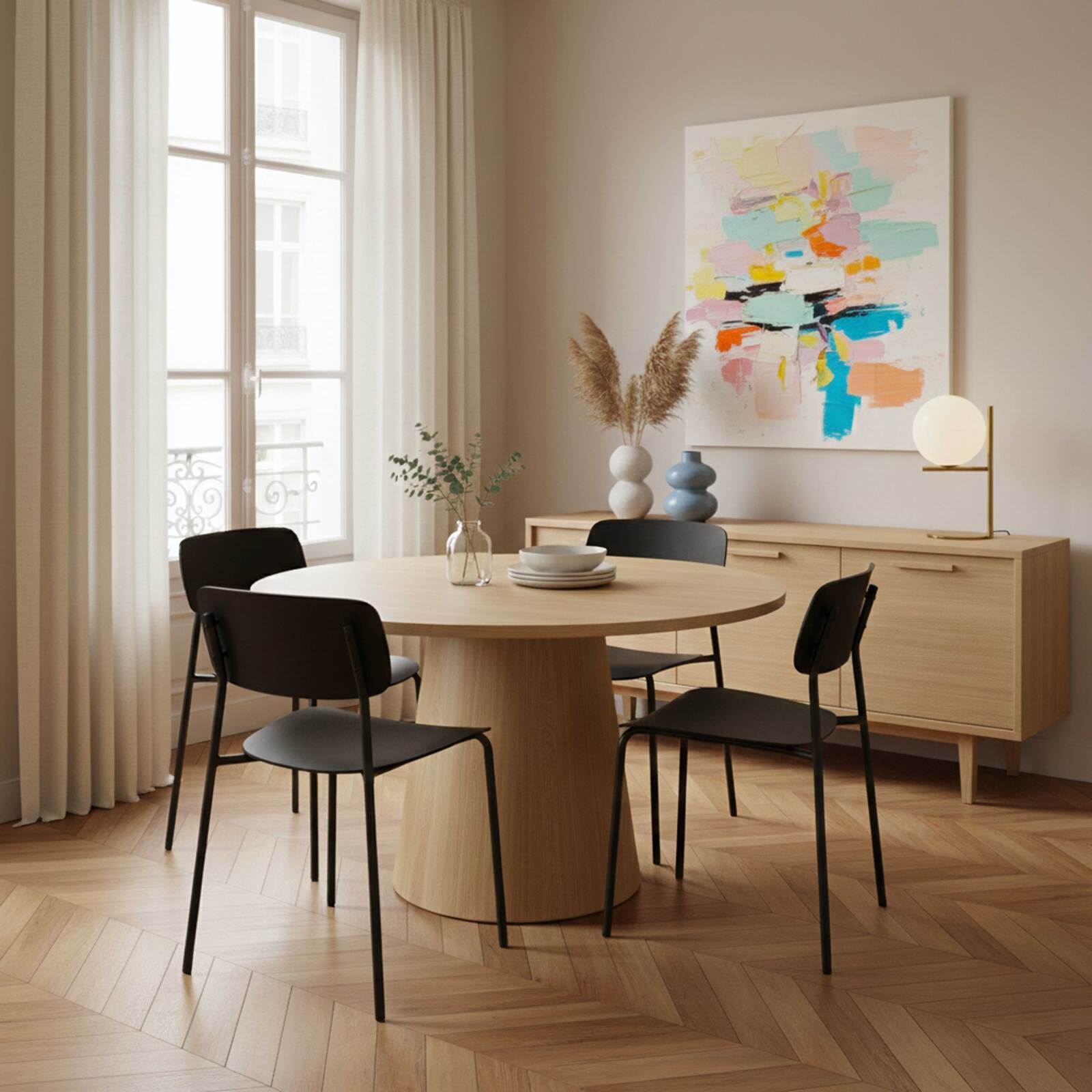 Chaises en plastique et métal - Lot de 2