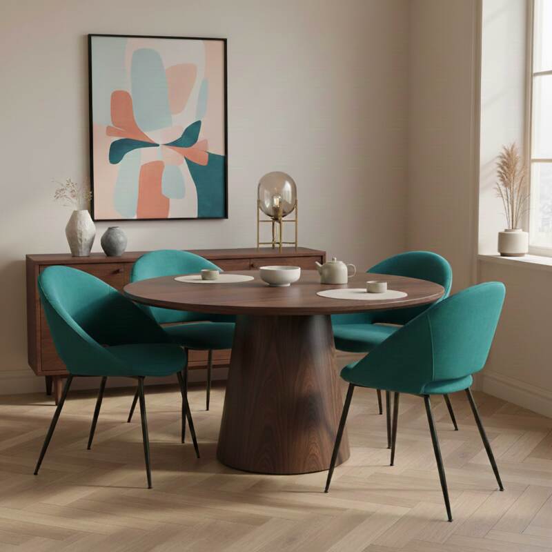 Chaises en velours et métal - Lot de 2