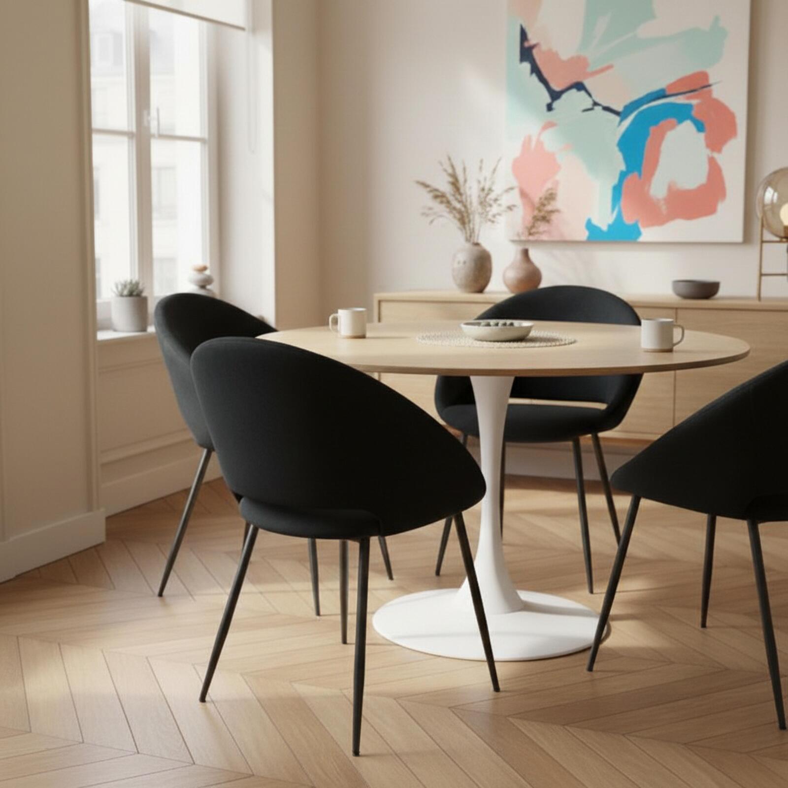 Chaises en velours et métal - Lot de 2