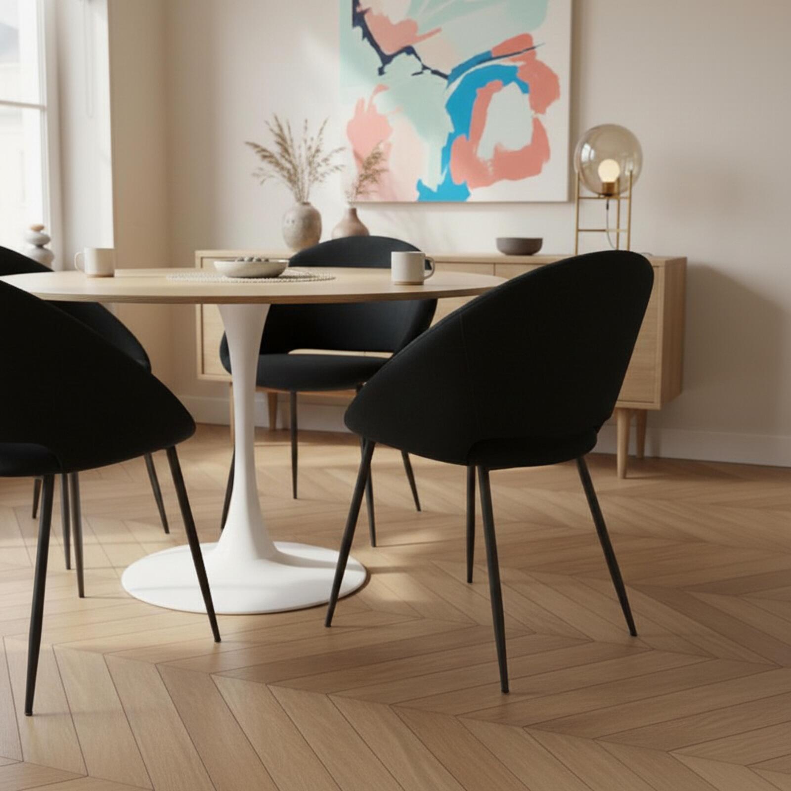 Chaises en velours et métal - Lot de 2