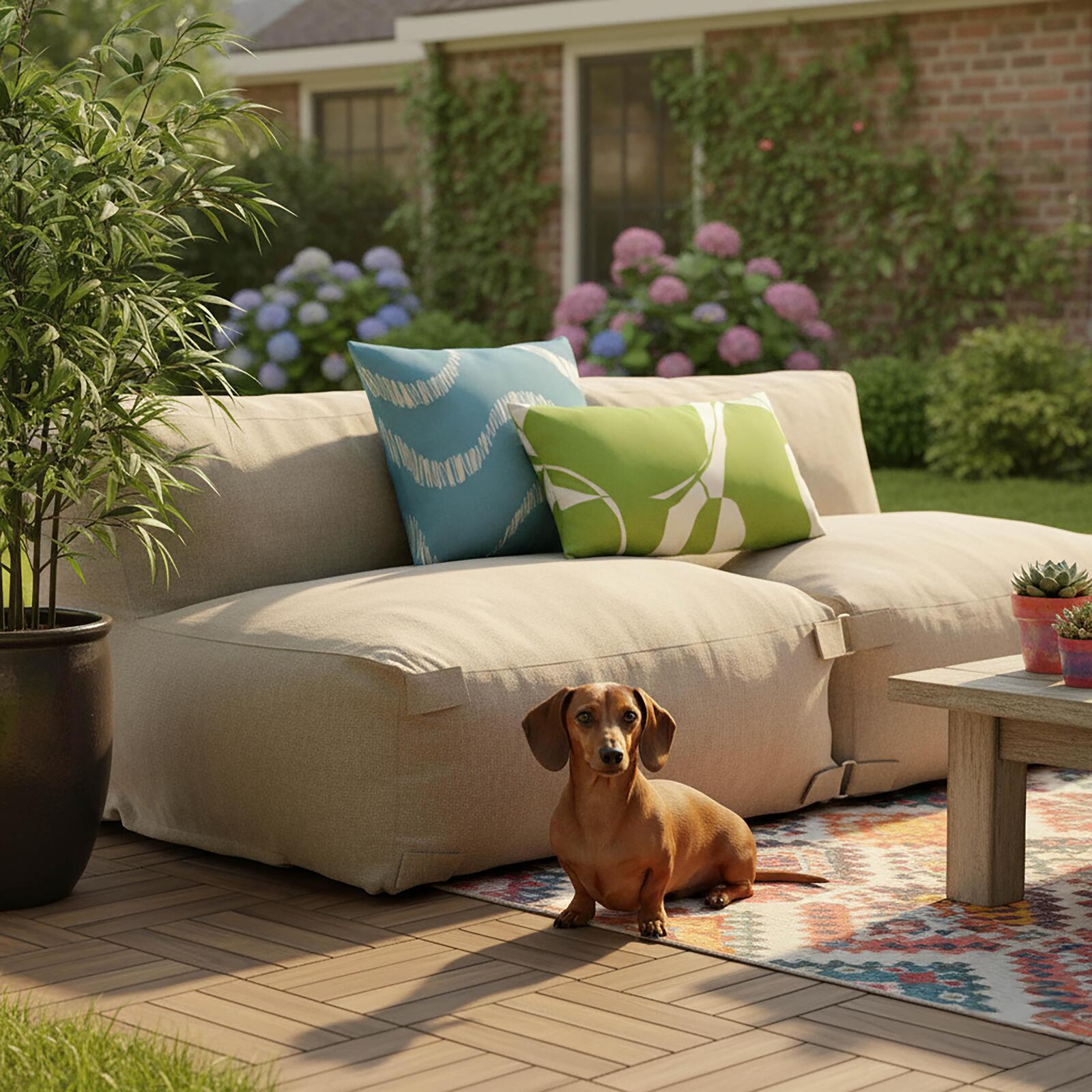 Petits coussins extérieurs rectangulaires pour palette 50 x 30 cm - Lot de 2