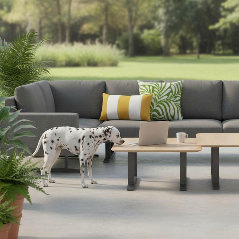 Coussins extérieurs carrés déhoussables 45x45 cm - Lot de 2 (2/4)