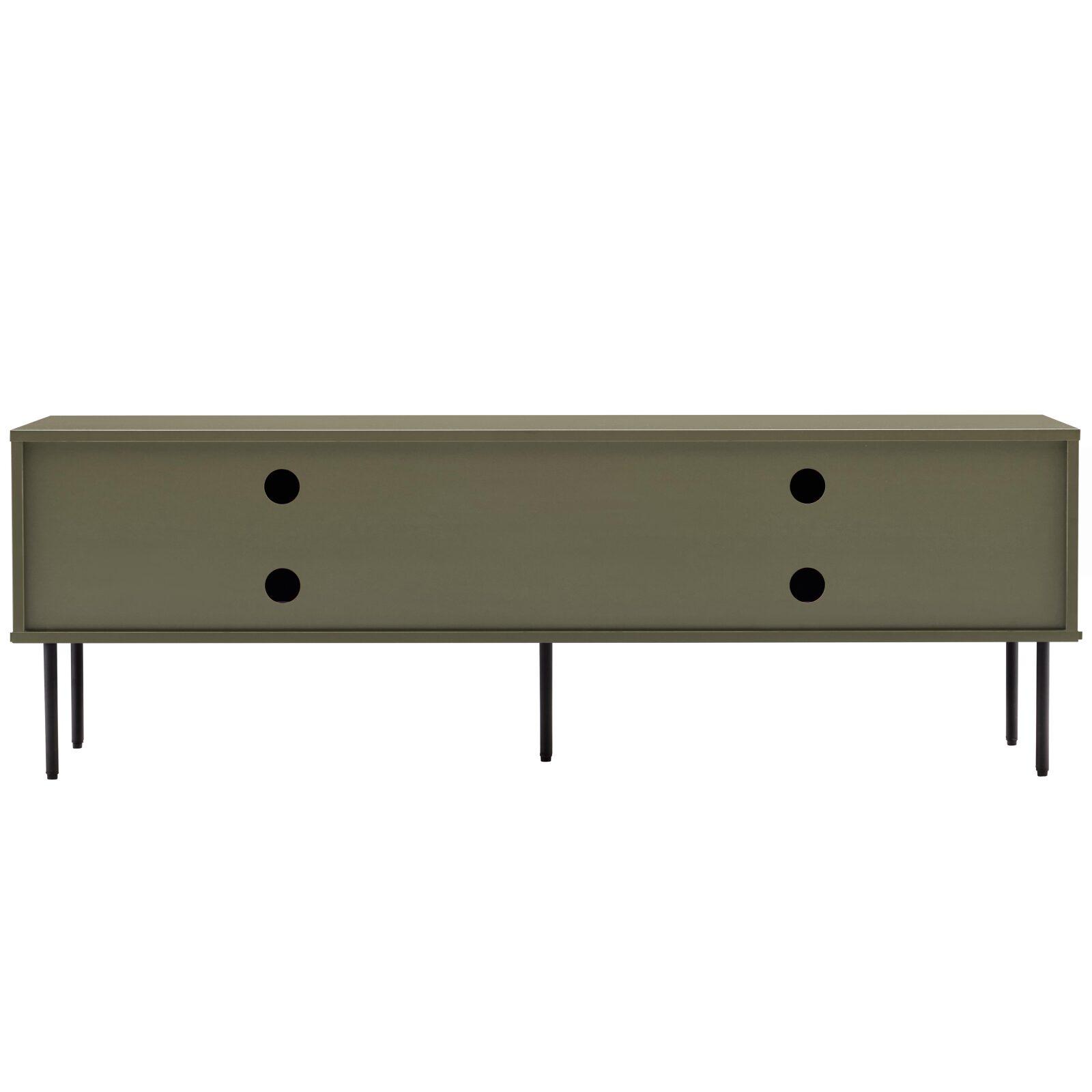 Meuble TV coloré effet lattes 150 cm