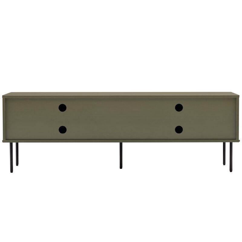 Meuble TV coloré effet lattes 150 cm (4/7)