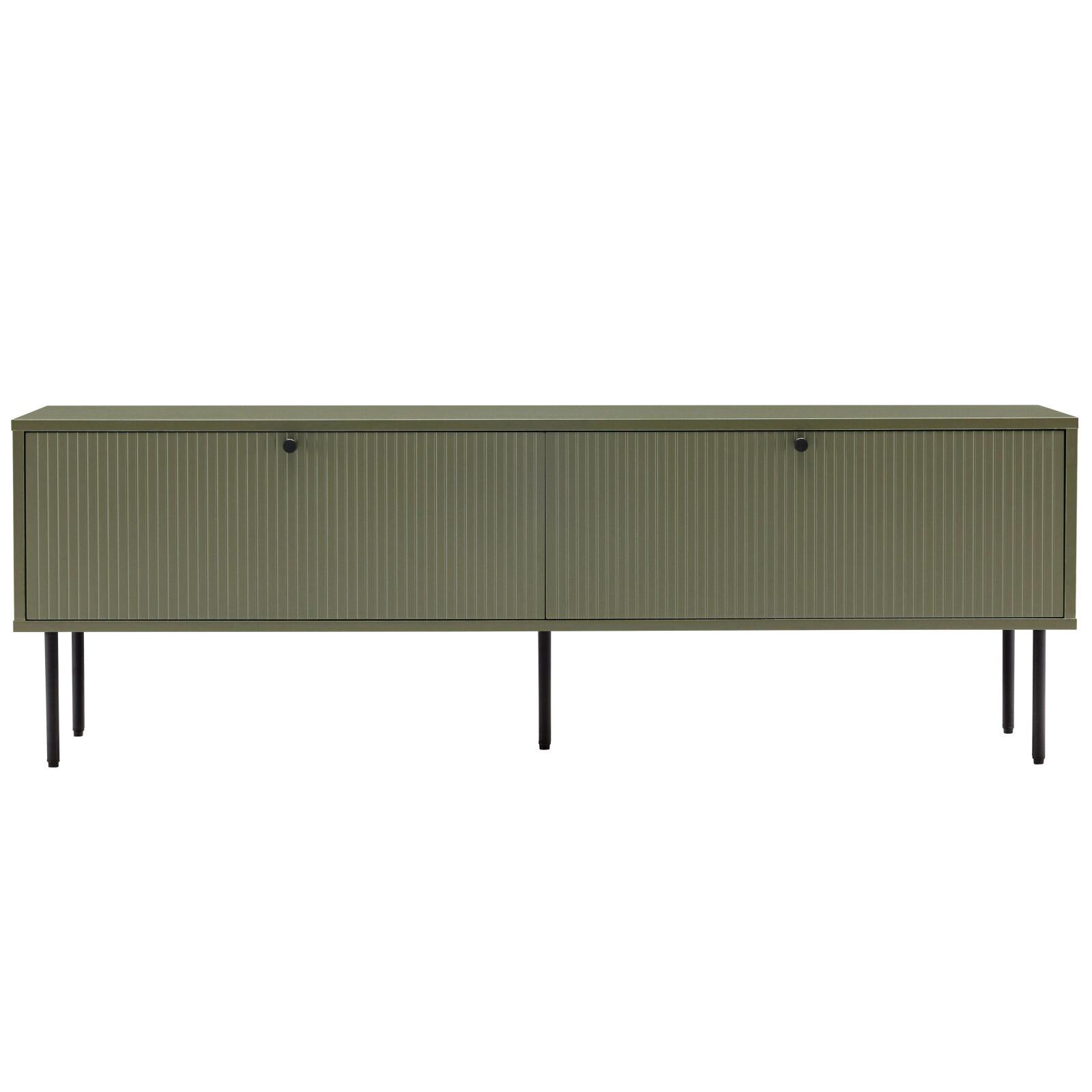 Meuble TV coloré effet lattes 150 cm