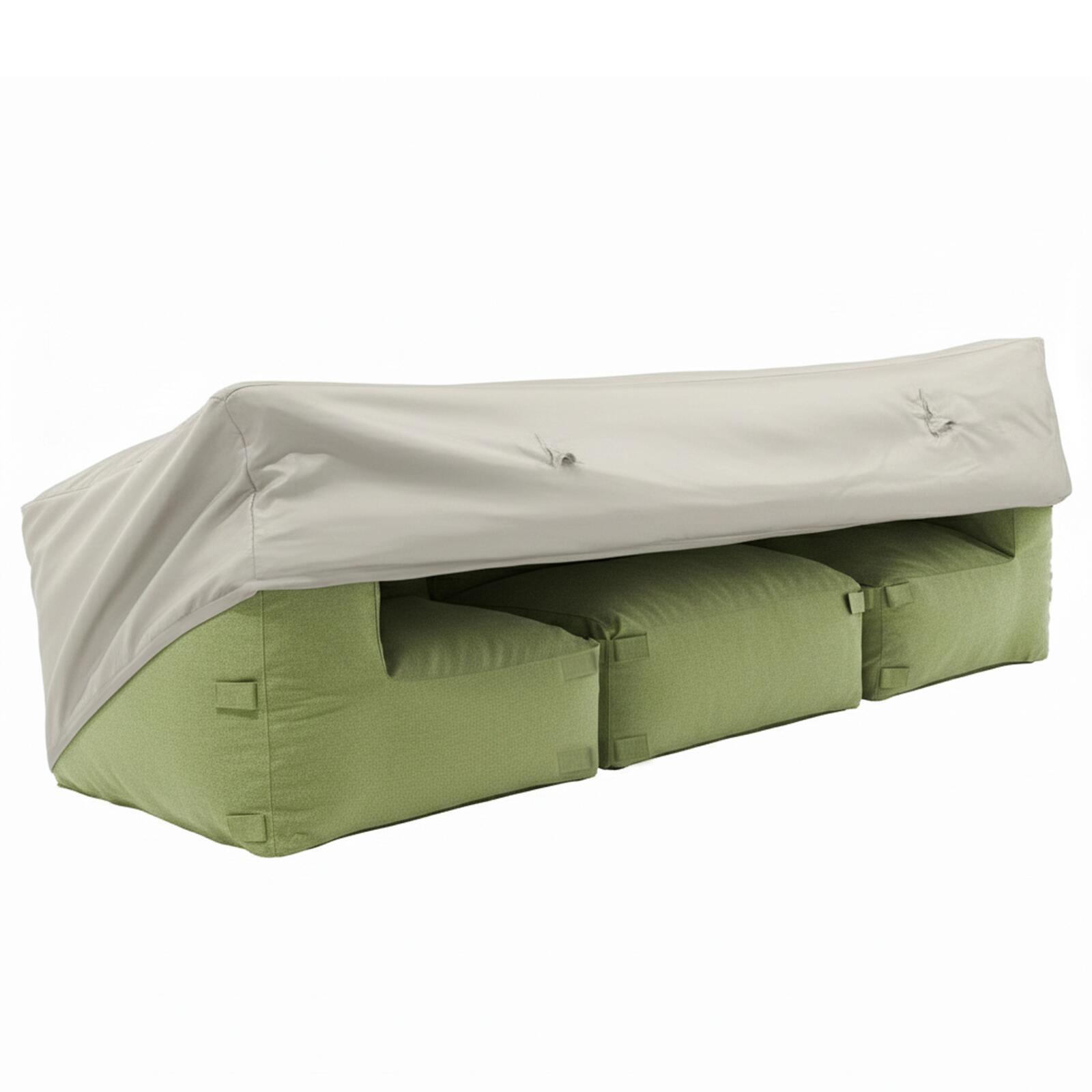 Housse de salon de jardin modulable MIXI de 2 fauteuils d'angle et 1 chauffeuse