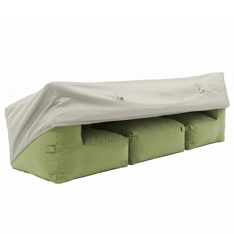 Housse de salon de jardin modulable MIXI de 2 fauteuils d'angle et 1 chauffeuse (2/5)