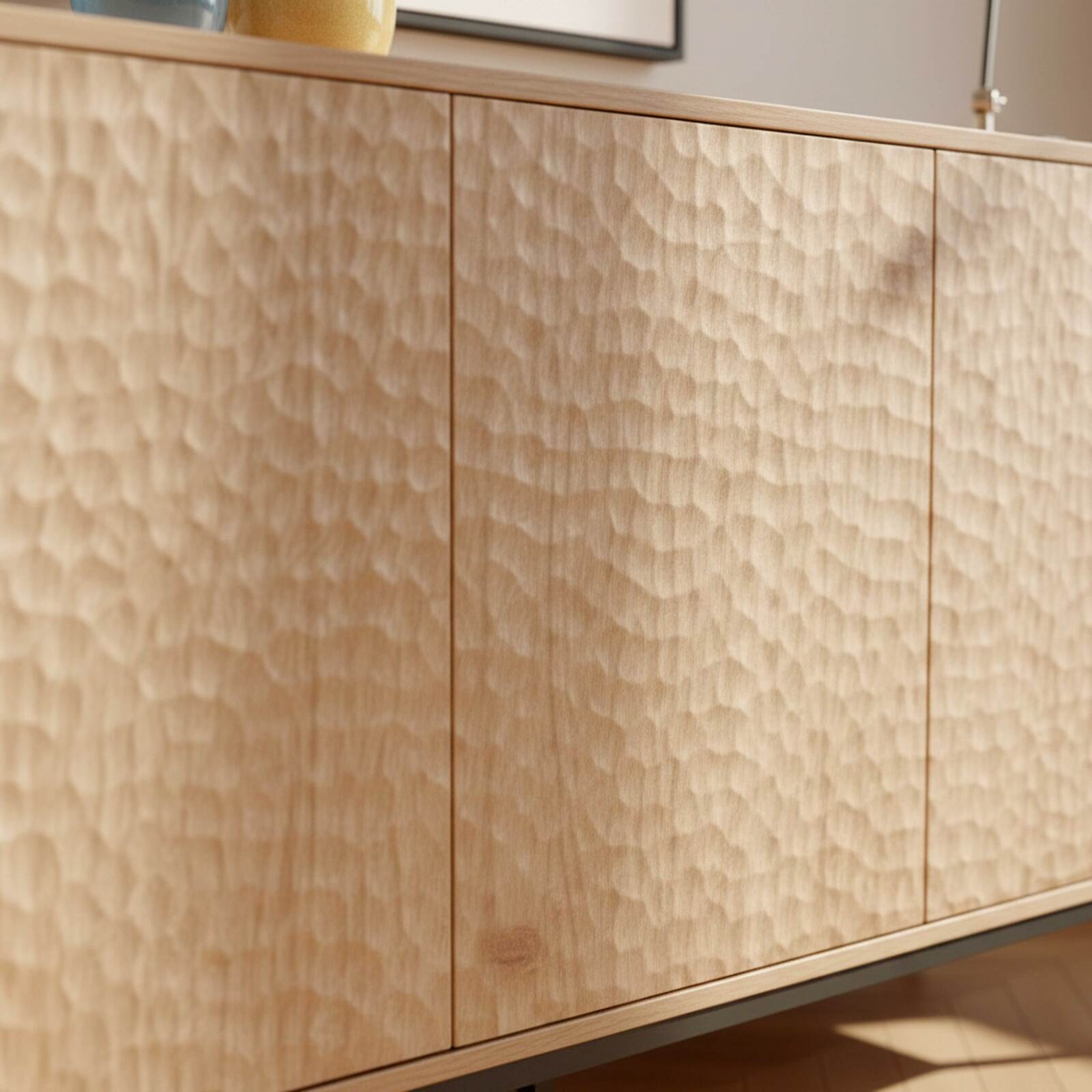 Buffet effet bois 3 portes 147 cm