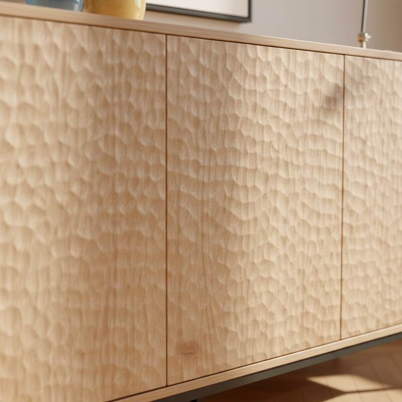 Buffet effet bois 3 portes 147 cm (3/8)