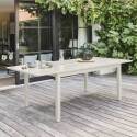 Table de jardin extensible en aluminium 8 à 10 personnes 174/238x100 cm