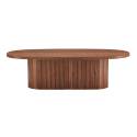 Table basse effet bois FSC® ovale 120x60 cm style bohème