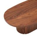 Table basse effet bois FSC® ovale 120x60 cm style bohème