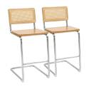 Chaises hautes en bois et métal - Lot de 2 