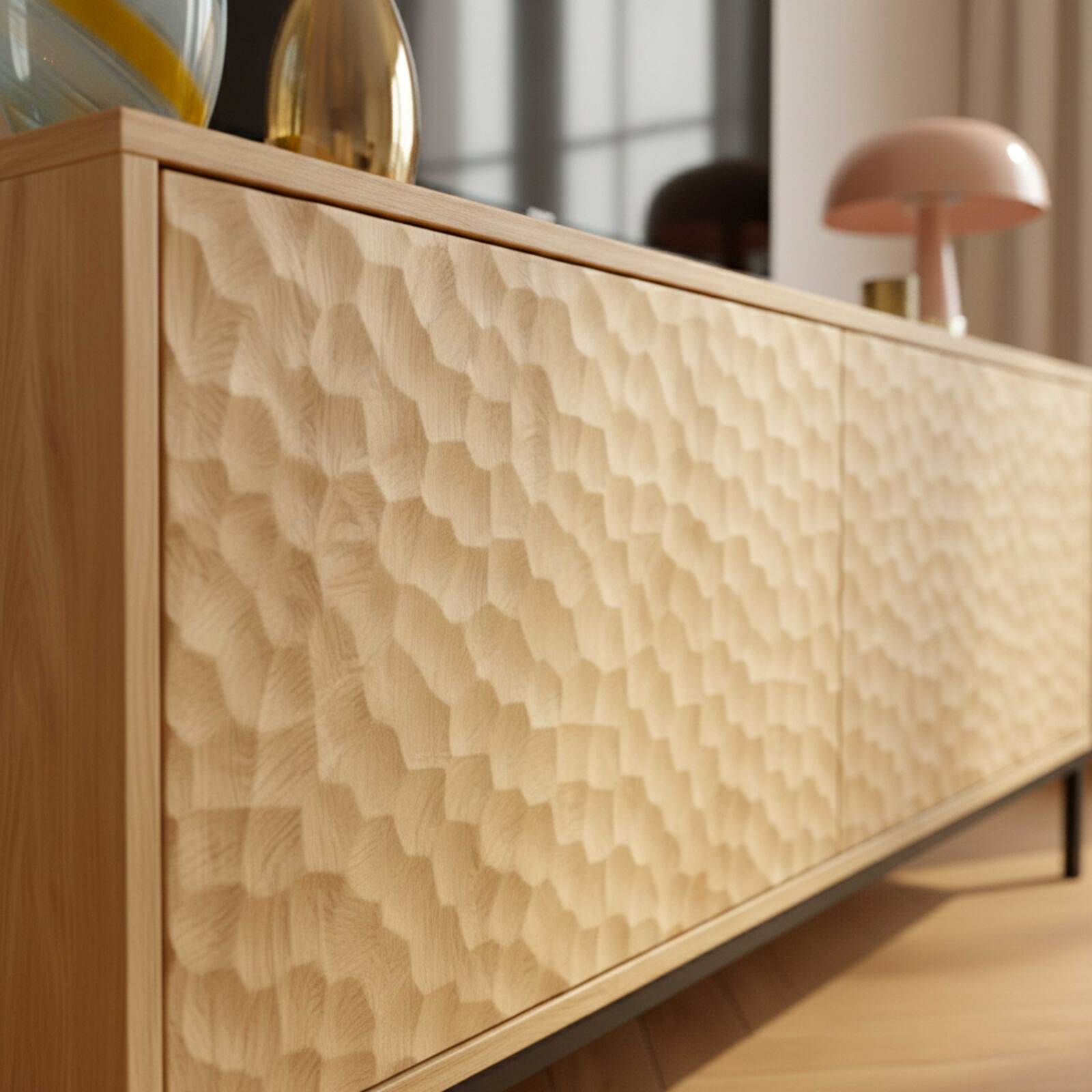 Meuble TV effet bois 120cm