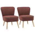 Fauteuils crapaud en tissu et bois - Lot de 2