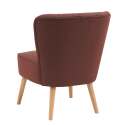 Fauteuils crapaud en tissu et bois - Lot de 2