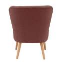 Fauteuils crapaud en tissu et bois - Lot de 2