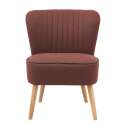 Fauteuils crapaud en tissu et bois - Lot de 2