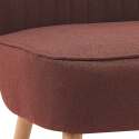 Fauteuils crapaud en tissu et bois - Lot de 2
