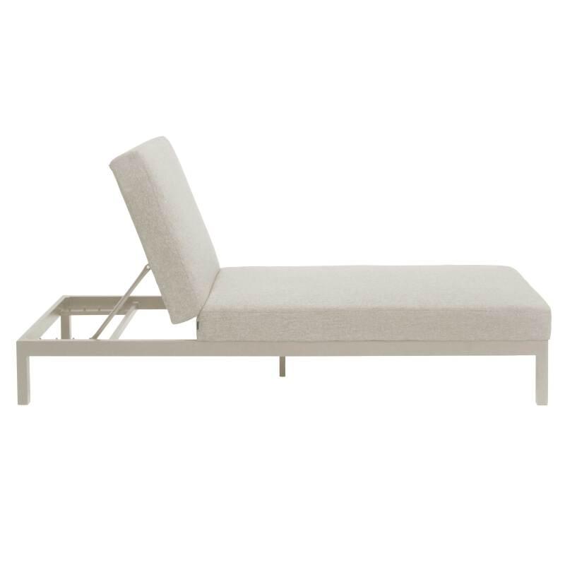 Bain de soleil aluminium inclinable 5 positions avec coussin (4/8)