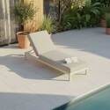 Bain de soleil aluminium inclinable 5 positions avec coussin
