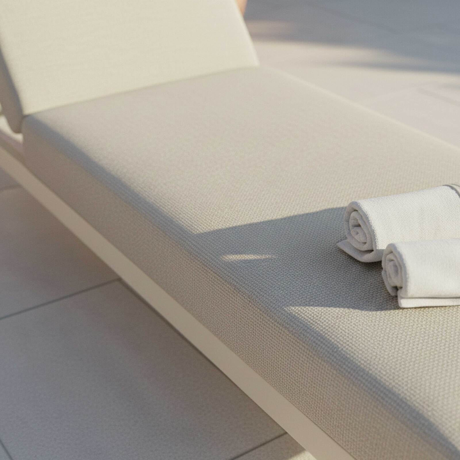 Bain de soleil aluminium inclinable 5 positions avec coussin