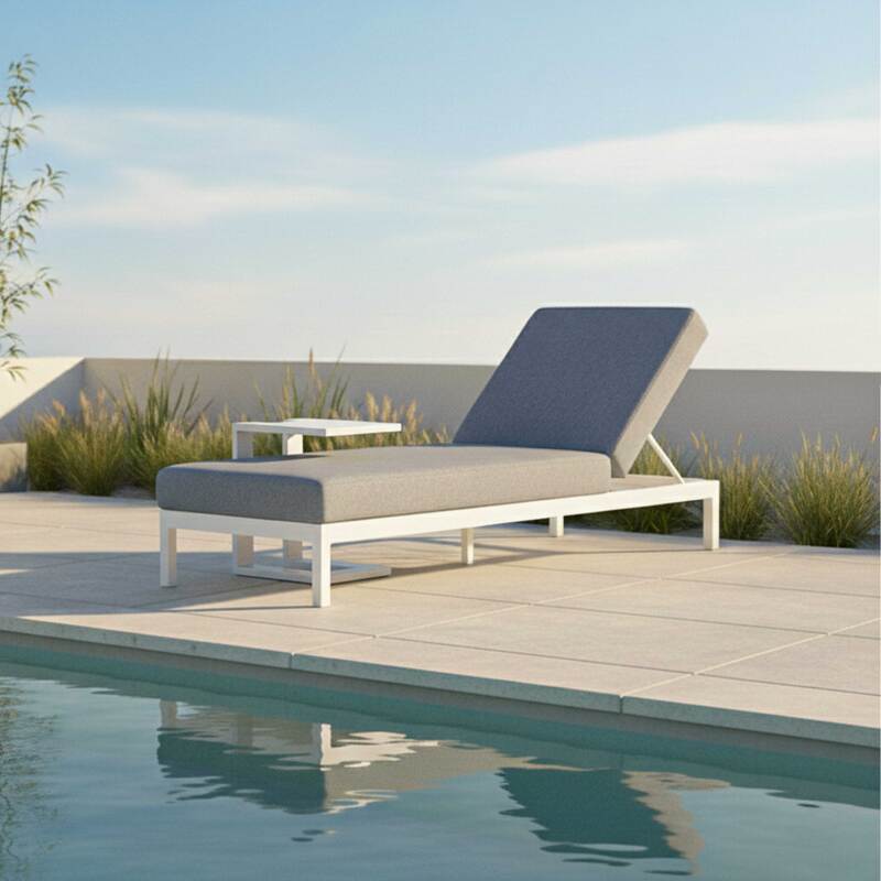 Tablette pour bain de soleil aluminium (2/5)