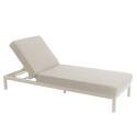 Bain de soleil aluminium inclinable 5 positions avec coussin et tablette